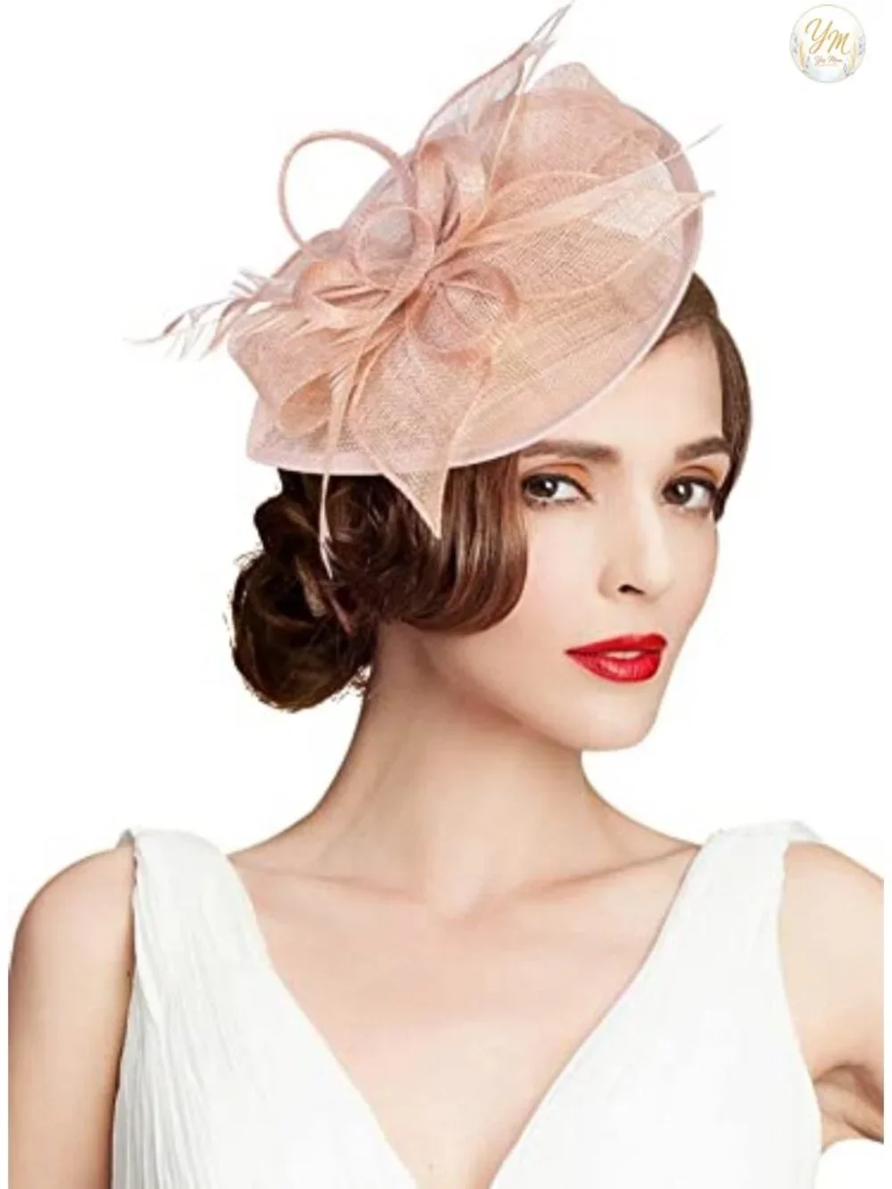 Sinamay Fascinator Hat Floral Feather Pillbox Derby for Women Tea Party UK